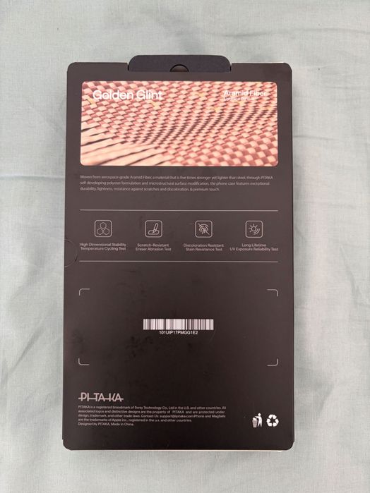 Capa PITAKA para iPhone 17 Pro Max, capa ultrafina, brilho dourado