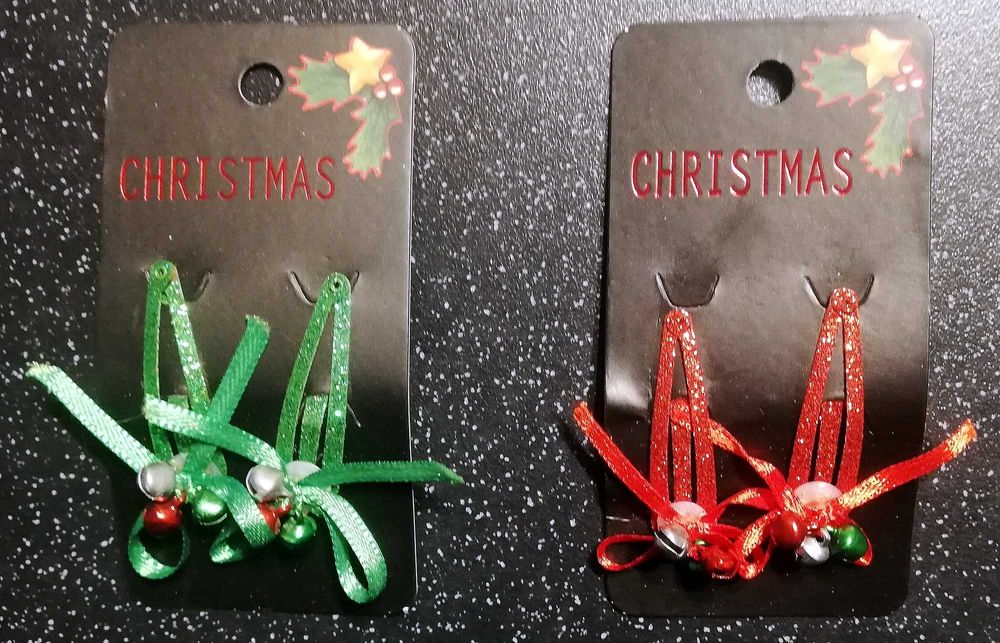 ŚWIąTECZNE, BłYSZCZĄCE spinki włosów