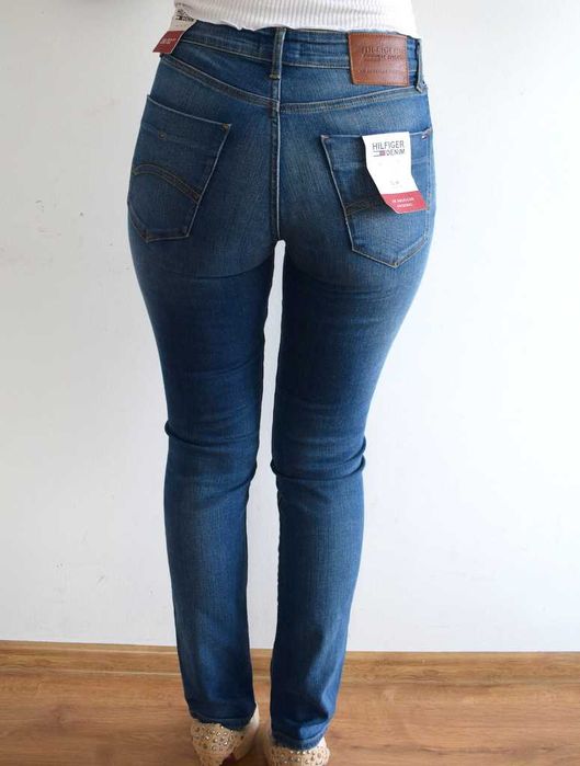 Hilfiger Denim spodnie jeansy w28 l32 slim scanton s m tall