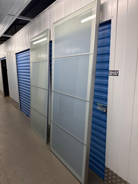 IKEA PAX – 2 Portas de Correr em Vidro Fosco 200x236 cm + Calhas