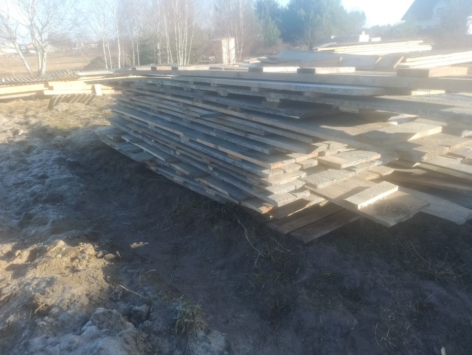 Szalunki po budowie, deski szalunkowe