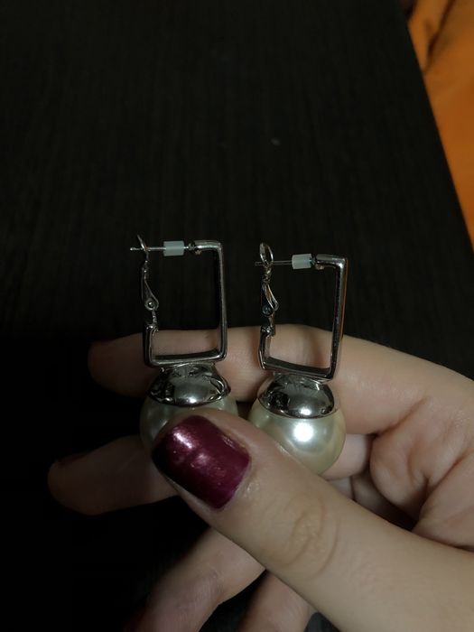 сережки з перлинками
