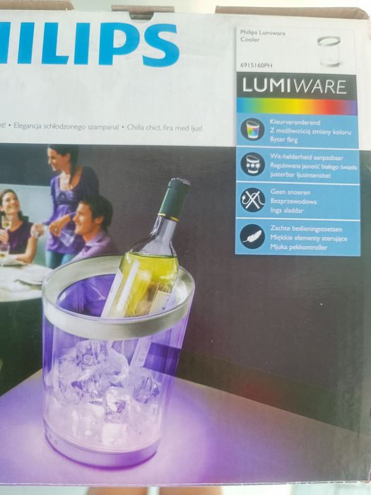 Balde de gelo com luzes