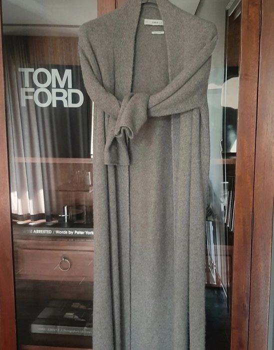 Zara Premium 100% kaszmir Nowy dlugi plaszcz kardigan