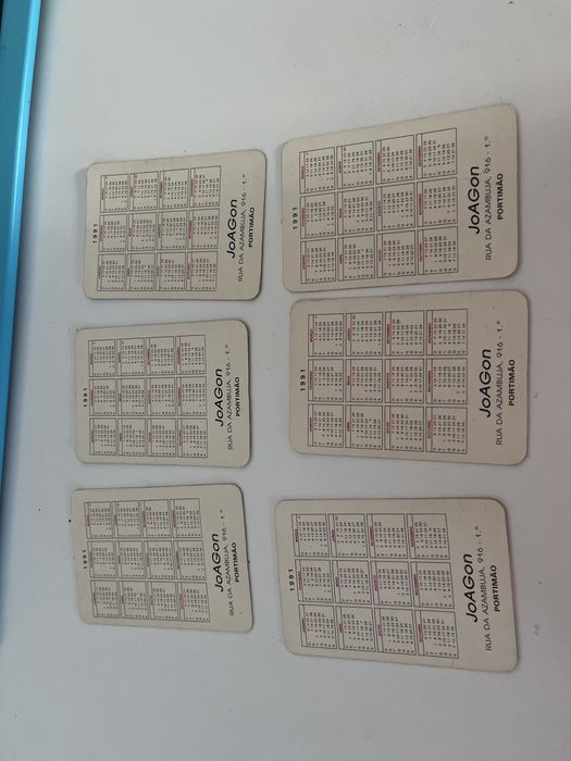 Calendarios de bolso , colecionaveis antigos