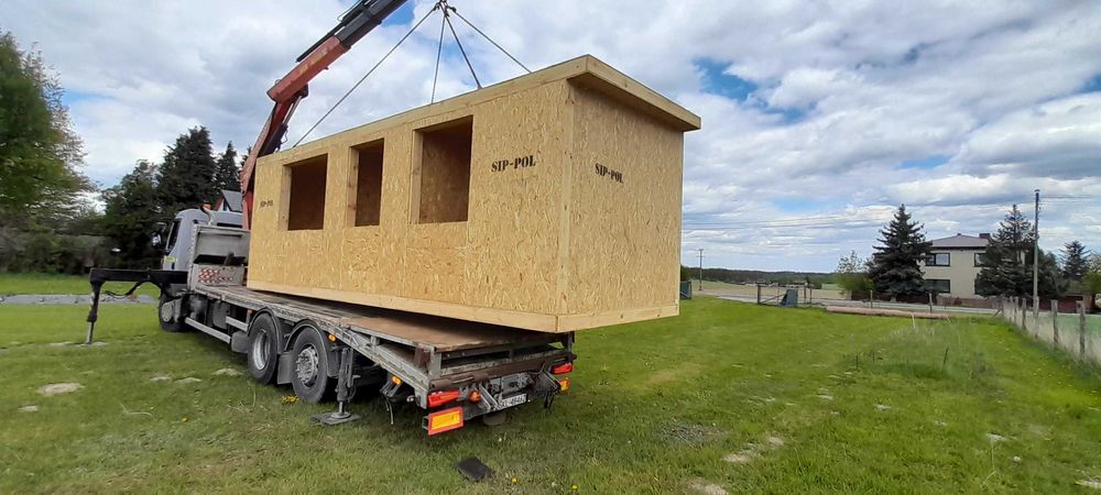 domek modułowy 35m2  z paneli SIP-POL na zgłoszenie całoroczny dwa moduły