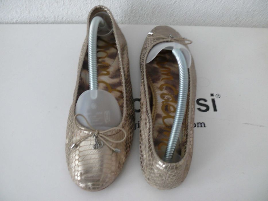 Baleriny złote firmy "Sam Edelman" skóra 100% roz. mała 40