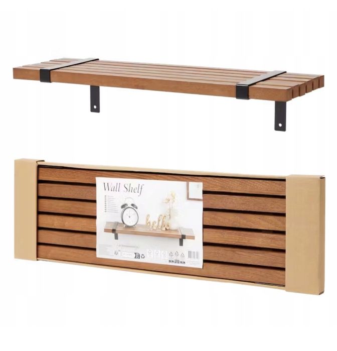 Półka płyta MDF 50 x 15,5 cm jesion loft industrial design