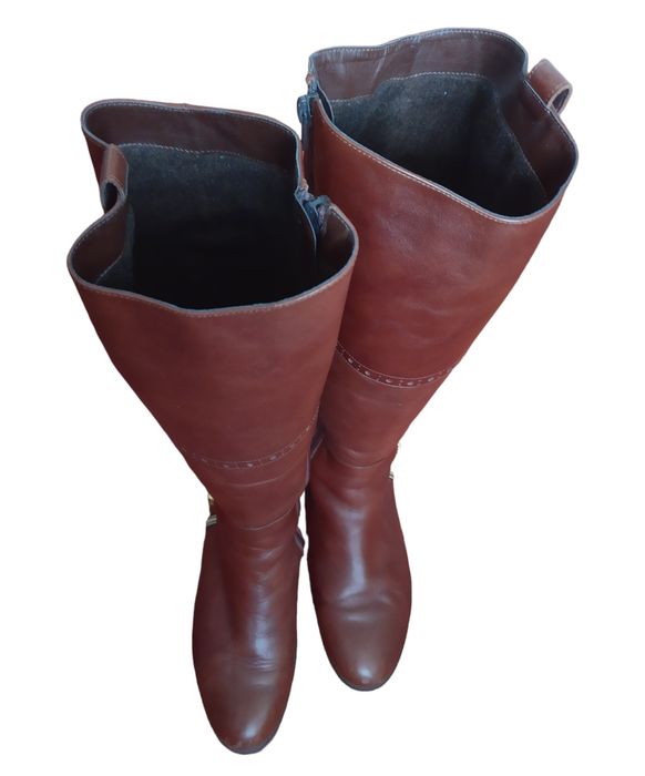 BADURA kozaki skórzane brązowe rozm 40 wkładka 26cm