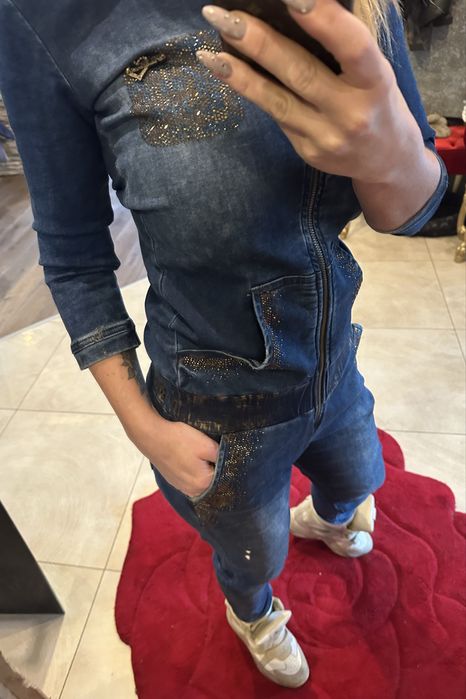 Kombinezon damski jeansowy S