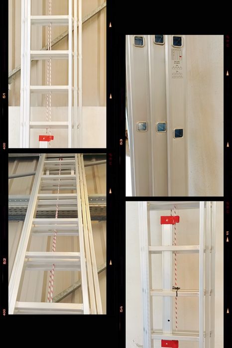 Escada Tripla 3.5m (8.5m Úteis) c/ Corda Degrau Quadrado NOVO Fábrica