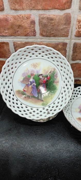 Ażurowa porcelana talerze miska