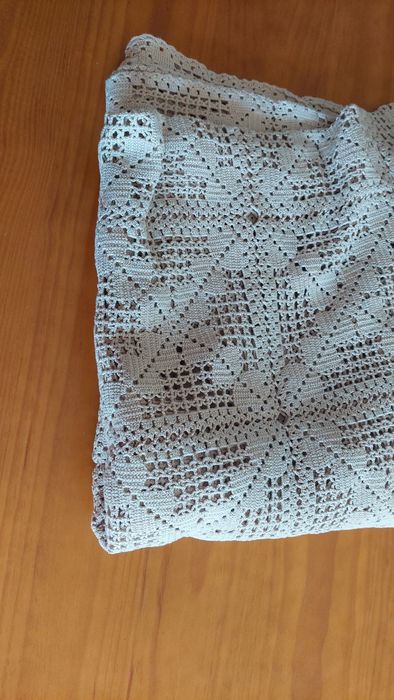 Toalha/Colcha em Algodão 2,20 mt x 2 mt (toda manual) cor beije nova