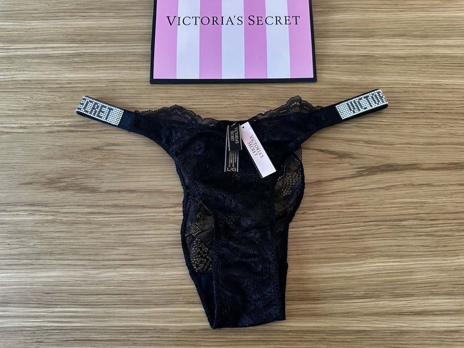 NOWE majtki Victoria’s Secret rozmiar L, cyrkonie