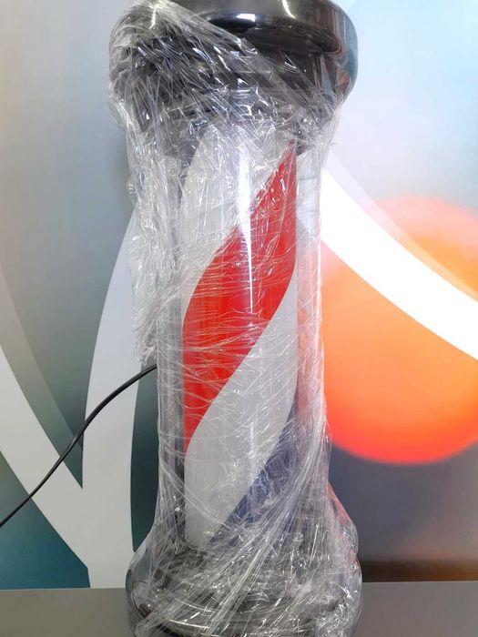 Barber Pole na Cor Preta para Barbearia ou Cabeleireiro