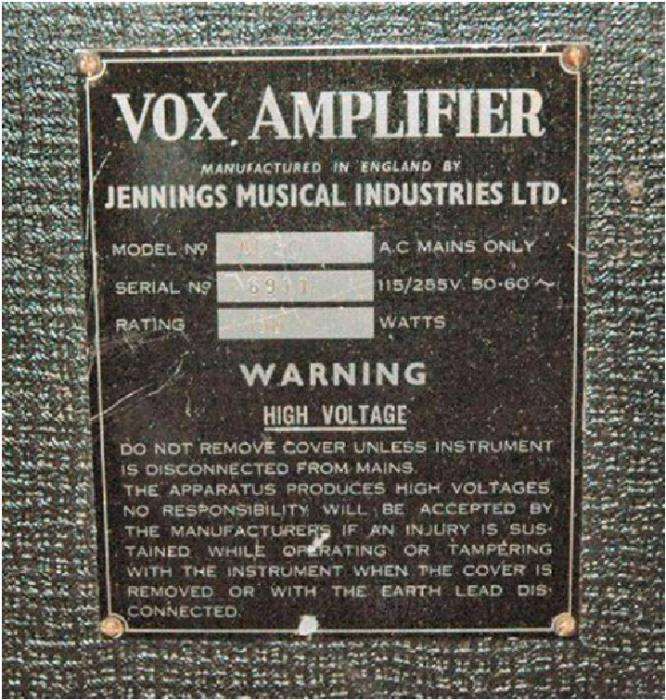VOX AC-50/4 MKIII,1966 integralmente restaurado