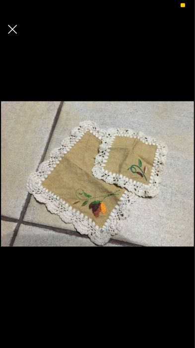 Serwetki ręcznie robione 10 sztuk lniane