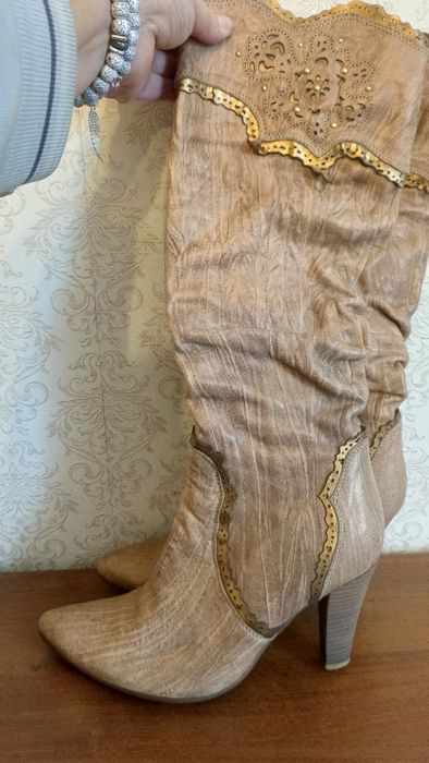 Чобітки жіночі зимові шкіряні