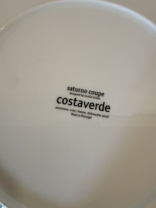 Dois pratos Saturno Coupe Costa Verde 28cm diametro
