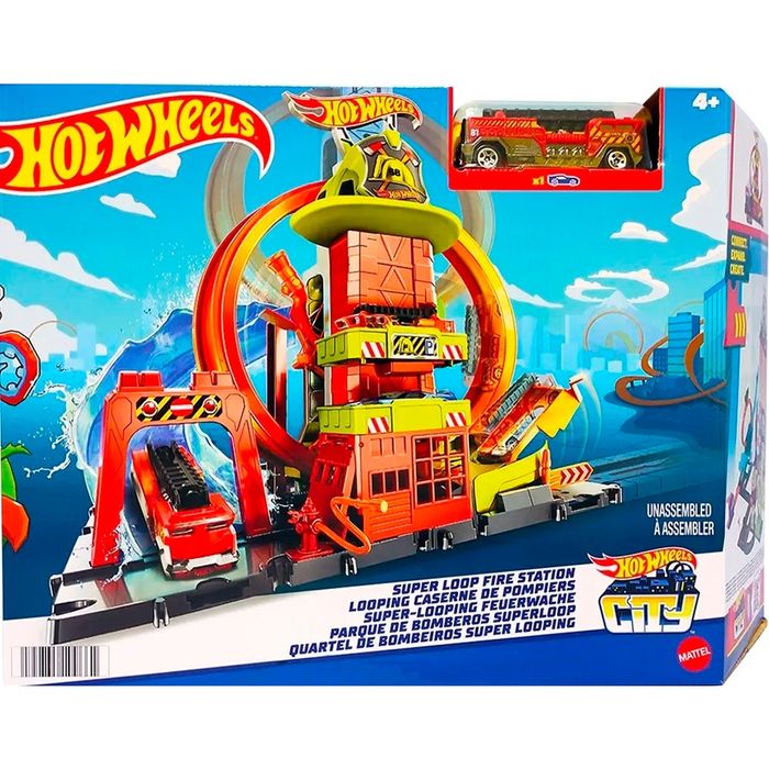 В наявності. Трек Hot Wheels City Fire Station Пожежна станція оригіна
