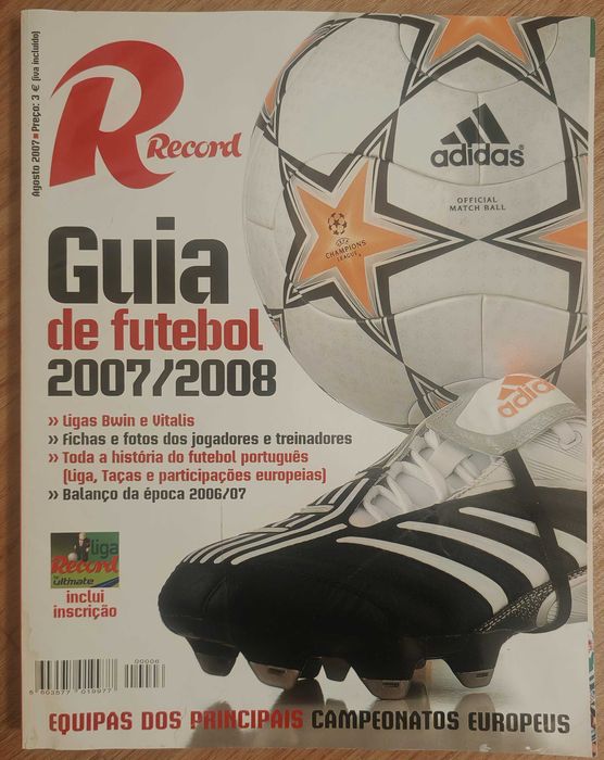 Revista Record Guia de Futebol 2007/2008 - Ligas Bwin e Vitalis + Balanço 2006/07