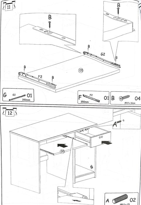 Beliche com duas camas,  roupeiro e gavetas. Inclui uma secretaria