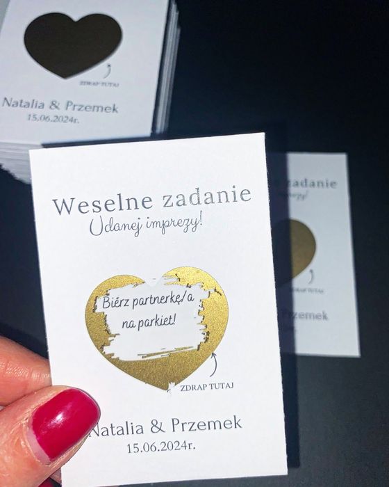 Zdrapki weselne - mix zadań do wyboru