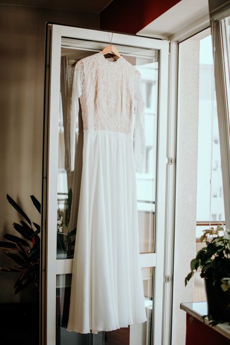 Suknia sukienka ślubna boho koronka