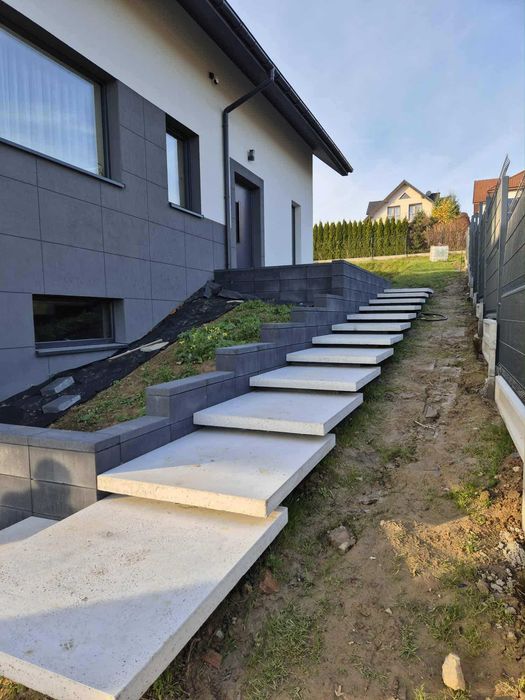 Schody lewitujące, beton arch., pod wymiar, duże formaty