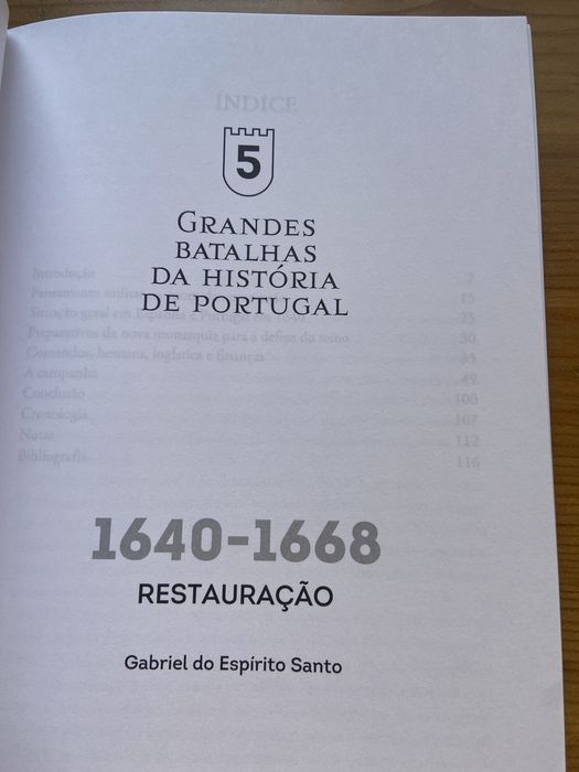 5 volume da coleção Batalhas da História de Portugal - restauração