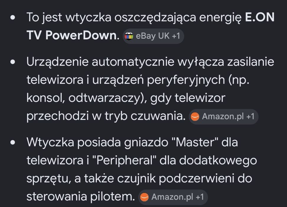 wtyczka oszczędzająca energię E.ON