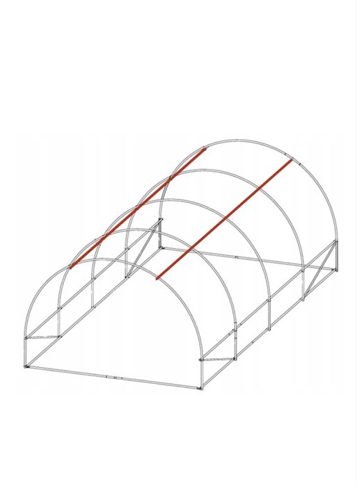 Теплиця ПОСИЛЕНА труба Ø25мм (2 входи) 10м²/ 18м²/ 24м²/ 30м²/ 36м²