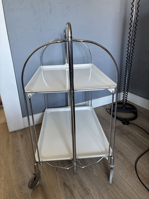 Barek na kółkach stolik pomocniczy vintage design lata 70 80