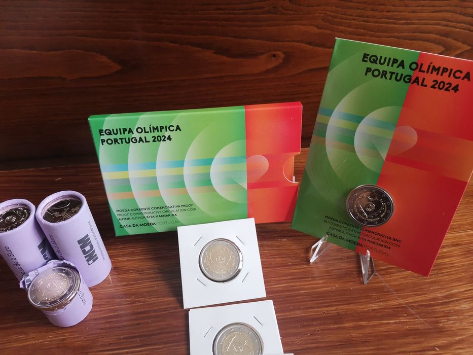 Moeda proof comemorativa 2 € "Equipa Olímpica Portugal"