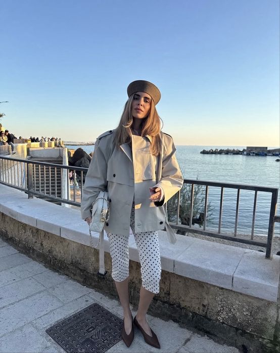 Капрі  бріджи zara в горошок
