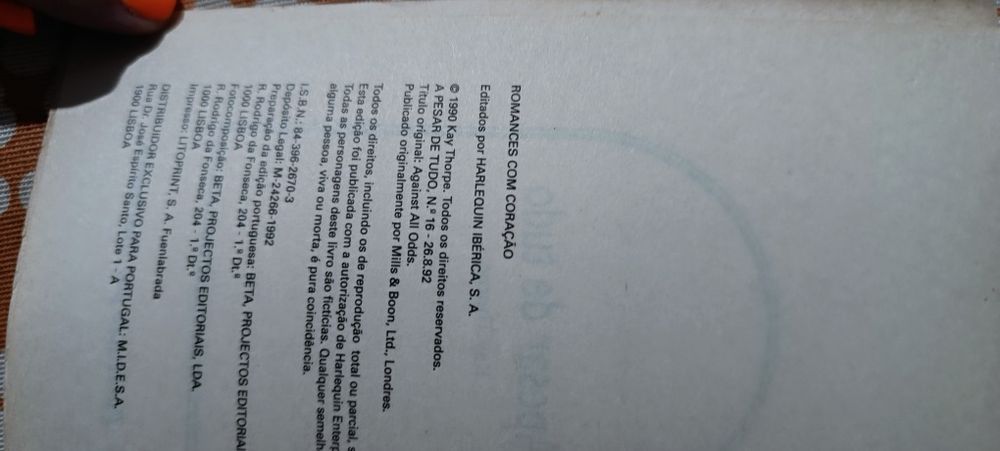 Livro Harlequin Apesar de tudo