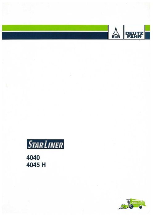 Instrukcja obsługi StarLiner Deutz Fahr 4040 Starliner 4045 H