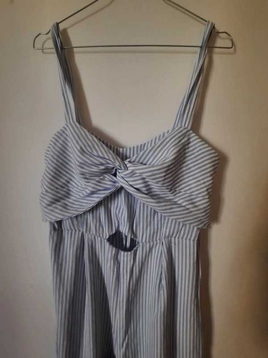 Macacão /Jumpsuit de verão azul e branco