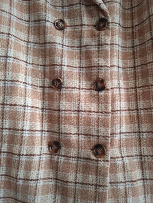 Płaszcz płaszczyk w kratkę rozmiar L 40