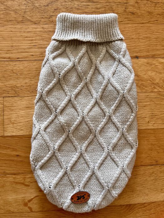 Camisola de cão em lã BPS bege