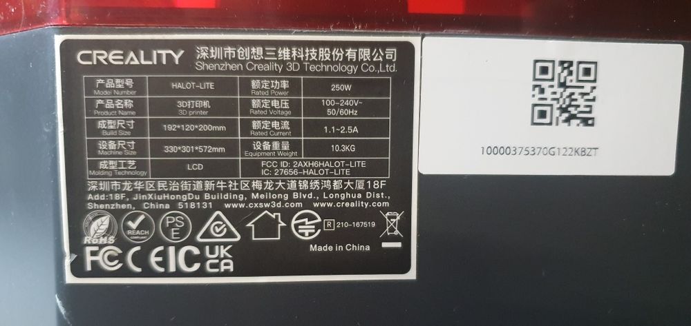 Creality Halot One Lite