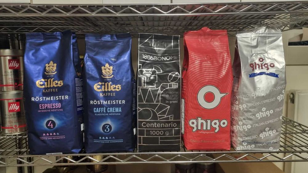 кава в зернах Illy,Eilles,GHIGO,Bonomi ,Vergnano,Lavazza