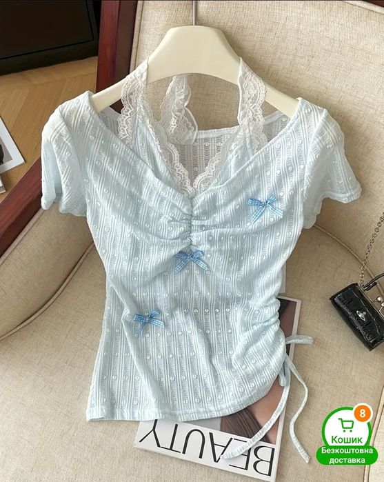 Мила блузка в стилі лоліта y2k