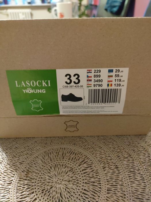 Komunijne Buty chłopięce 33 granatowe