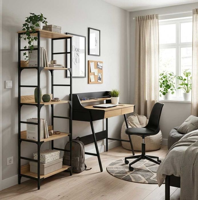 Sprzedam biurko i regał – styl loft / industrialny