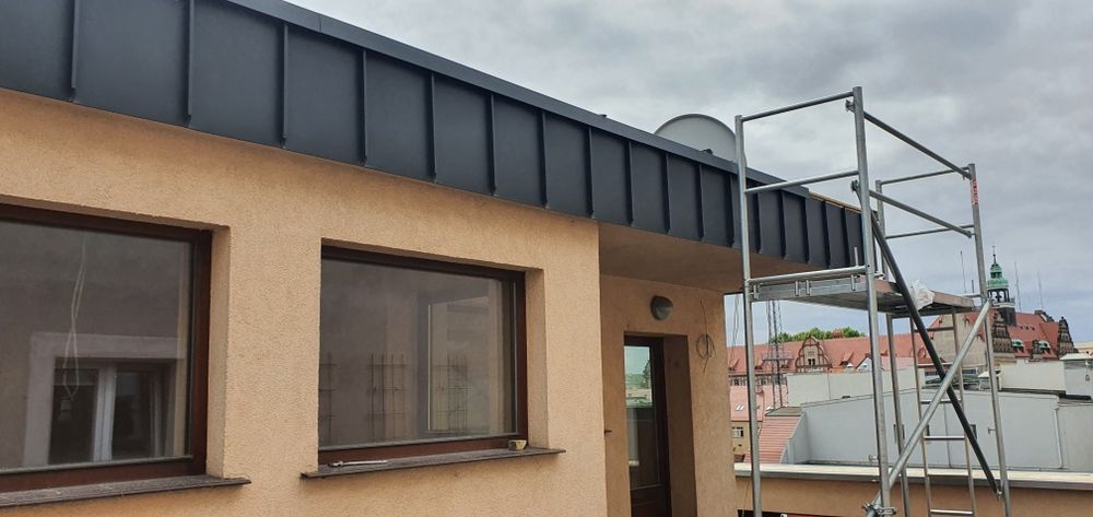 Dachy płaskie, obróbki blacharskie, tarasy tpo pvc epdm resitrix