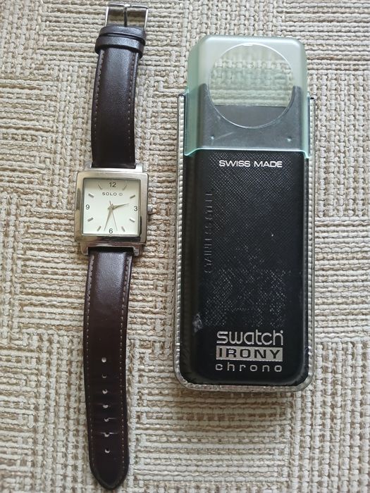 Часы от Solo, винтажный чехол Swatch Irony chrono