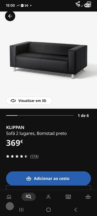 Sofá Ikea Klippan em pele