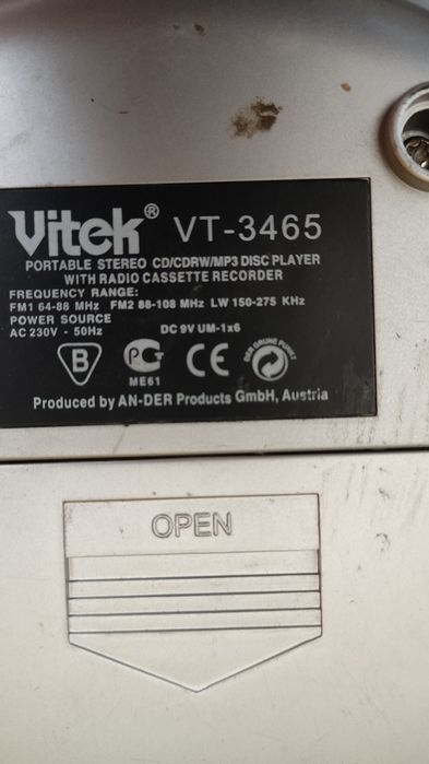Музыкальный центр Vitek VT-3465