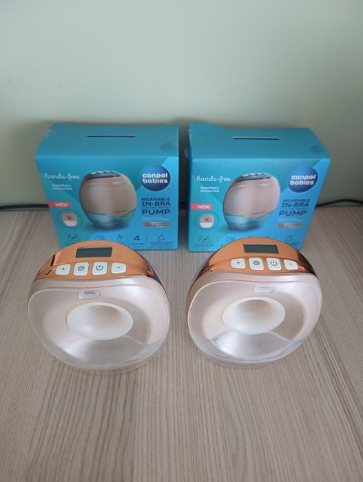 Bezprzewodowy elektryczny laktator muszlowy Hands-Free Canpol babies  2 sztuki